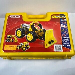 Vintage Erector Motorized Construction Set 6v Motor 20 Diff Models Ages 5-8